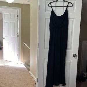 Black adjustable spaghetti strap formal gown, never worn